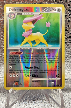 Pokemon TCG Delcatty #4/127 Platinum Reverse Holo Rare Card LP - Image 1