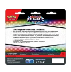 Pokemon TCG Prismatic Evolutions 3-Pack Tech Sticker Promo Foil Card - Image 2