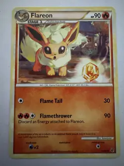 Flareon 26/90 Uncommon Undaunted Pokemon Card NM - Image 1