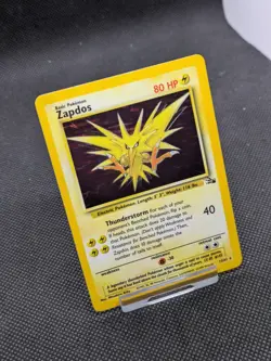 Zapdos 15/62 Pokemon Card Fossil Holo Rare WOTC NM - Image 2