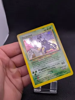 Pokemon Card Heracross 6/111 Neo Genesis Set Holo Rare WOTC 🍥 SWIRL LP-NM - Image 3