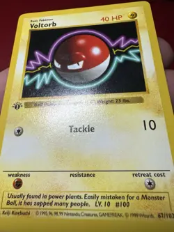 Voltorb 67/102 Shadowless 1st Edition Base Set Pokemon Card LP - Image 5