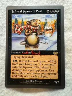 MTG - Infernal Spawn of Evil - NM+ Never Played - Unglued #33 - Rare - EN - REG - Image 1