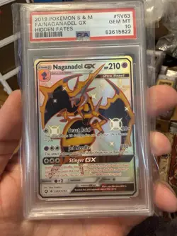 2019 Pokemon S & M Hidden #SV63 FA Naganadel Gx PSA 10 GEM MINT - Image 1