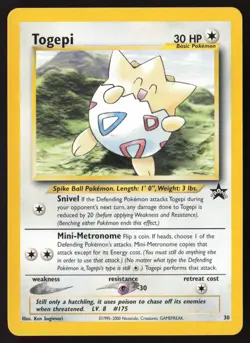 Togepi 30 Pokemon Wizards of the Coast Black Star Promo - Image 1