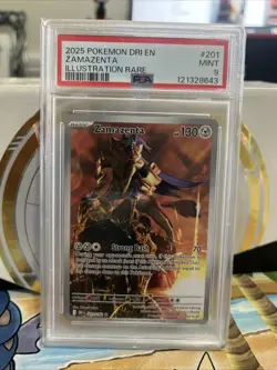 2025 Pokemon SV Destined Rivals Zamazenta #201/182 PSA 9 - Image 1