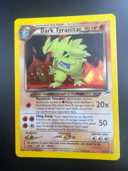 Dark Tyranitar - 11/105 - Pokemon Neo Destiny Unlimited Holo Rare Card NM - Image 1