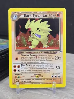 Pokemon Card TCG Dark Tyranitar Neo Destiny Holo Rare 2000 Vintage 11/105 Swirl - Image 3