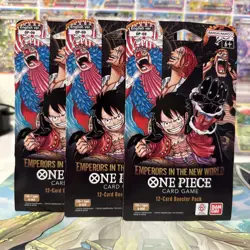 One Piece Op-09 Emperors In The New World Sleeved Booster Pack English Lot Of 3 - Image 1