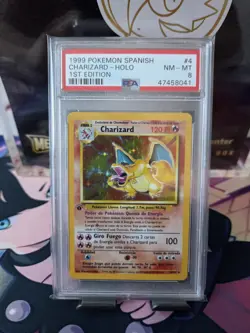 Pokemon Charizard 1999 1st Edition Spanish PSA 8 Base Set - Image 1