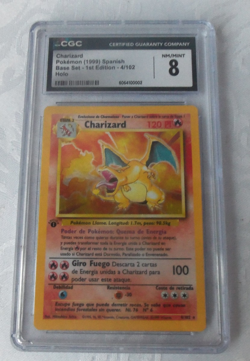 Pokemon Base Set Charizard 1st Edition Holo SPANISH CGC 8 NM/Mint - Image 5