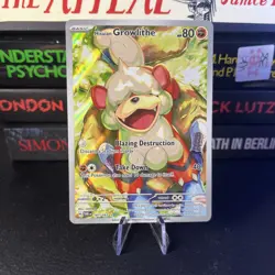 Pokemon Card Hisuian Growlithe 181/167 Twilight Masquerade Illustration Rare NM - Image 1