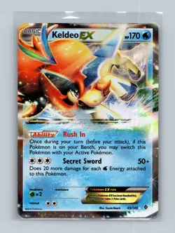 Keldeo EX 49/149 Boundaries Crossed Ultra Rare Holo Pokemon Card LP - Image 1