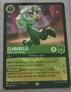Disney Lorcana Clarabelle - Light on Her Hooves Shimmering Skies Non foil Card - Image 1