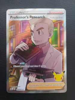 Pokemon Professor's Research Full Art Holo Rare Card 024/025 Celebrations - Image 1