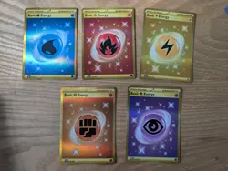 Pokemon TCG cards bundle - Gold Basic Psychic lightning fire water Energy - NM - Image 1