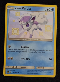 2019 Pokemon Hidden Fates Shiny Vault Alolan Vulpix #SV8/SV94 Holo Rare EX-NM - Image 1