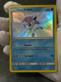 Alolan Vulpix Shiny Holo Rare Hidden Fates: Shiny Vault SV8/SV94 NM Pokemon TCG - Image 3