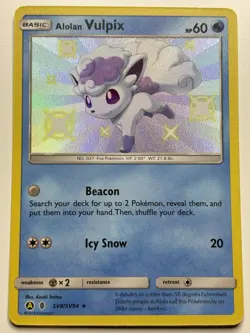 Alolan Vulpix SV8/SV94 - Hidden Fates - Shiny Vault - Pokemon - NM - Image 1