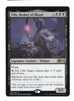 Vilis, Broker of Blood - Foil English Promo - NM - 2020 Core Set - M20 - Image 1