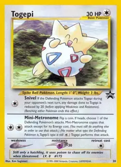 Damaged Togepi - 30 - Pokemon League (January 2001) Pokemon WoTC Promos - Image 1