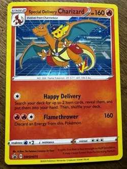 Pokemon Special Delivery Charizard SWSH075 Sword & Shield-Promo Holo Rare- NM - Image 1