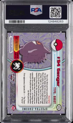 2000 TOPPS CHROME POKEMON T.V. SPECTRA #94 GENGAR PSA 10 - Image 2
