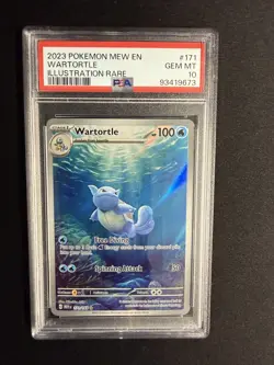 2023 POKEMON MEW EN-151 ILLUSTRATION RARE #171 WARTORTLE PSA 10 - Image 1