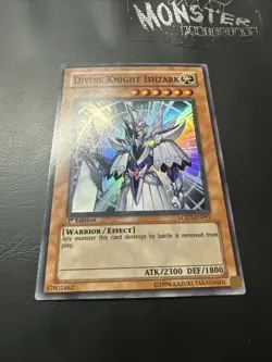 YUGIOH DIVINE KNIGHT ISHZARK SUPER RARE LODT-EN091 1ST EDITION - Image 2