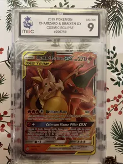 Pokemon TCG Charizard Braixen Tag Team GX Cosmic Eclipse 22/236 MGC 9 - Image 1