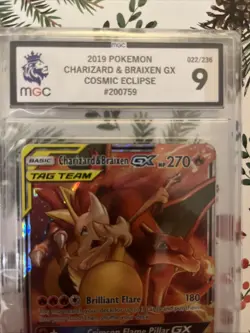 Pokemon TCG Charizard Braixen Tag Team GX Cosmic Eclipse 22/236 MGC 9 - Image 4