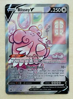 Pokemon TCG Blissey v 183/198 Chilling Reign 2021 Alt Art Holo Rare Card - Image 1