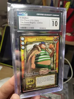 One Piece SIR A GLUTTON! CH014, 2006 CCG Non Holo CARD Gem Mint CGC 10 Uncommon - Image 1
