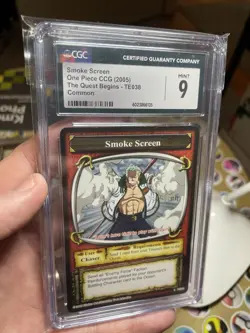 Vintage One Piece TCG SMOKE SCREEN 2005 CCG Non Holo CARD Near Mint CGC 9 - Image 1