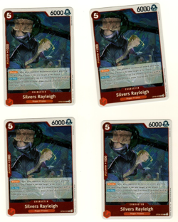 Set Of 4 Silvers Rayleigh OP09-005 Foil Emperors Of The New World One Piece Card - Image 1