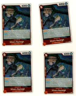 Set Of 4 Silvers Rayleigh OP09-005 Foil Emperors Of The New World One Piece Card - Image 3