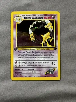 Pokemon TCG Sabrina’s Alakazam Gym Challenge First Edition Holo Rare - Image 1