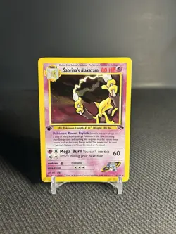 Pokemon TCG Sabrina's Alakazam 16/132 1st Edition Gym Challenge Holo LP- - Image 1