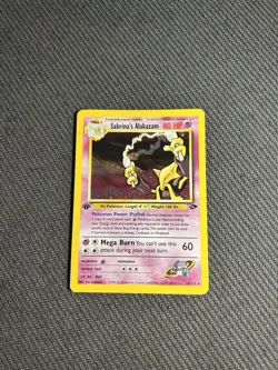 Pokemon TCG Sabrina's Alakazam 16/132 1st Edition Gym Challenge Holo LP- - Image 3