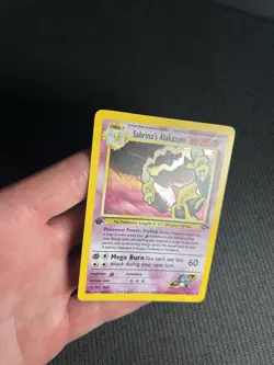 Pokemon TCG Sabrina's Alakazam 16/132 1st Edition Gym Challenge Holo LP- - Image 5