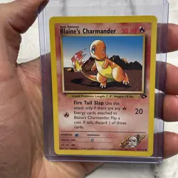 Blaine's Charmander 60/132 Gym Challenge Set Vintage Pokemon TCG Card WOTC LP+ - Image 1