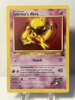 Pokemon TCG Sabrina's Abra Promo #19, Black Star Promo, WoTC 2000 ***Gem Mint*** - Image 1