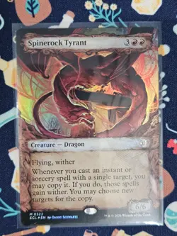 MTG Magic the Gathering Spinerock Tyrant (322/439) Lorwyn Eclipsed LP Foil - Image 1