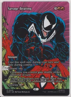 MTG Savage Beating (Borderless) Marvel Universe Eternal-Legal Regular - Image 1