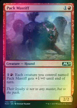 x1 FOIL Pack Mastiff MTG 152/280 M20 M/NM 1x - Image 1