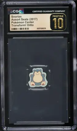 2017 Pokemon Center Assort Seals Transform! Ditto Snorlax CGC 10 PRISTINE - Image 1