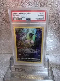 Pokemon Mew Full Art GG10/GG70 Crown Zenith Galarian Gallery PSA 8 - Image 2