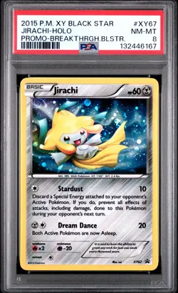 2015 POKEMON XY BLACK STAR PROMOS BREAKTHROUGH BLISTER #XY67 JIRACHI-HOLO PSA 8 - Image 1