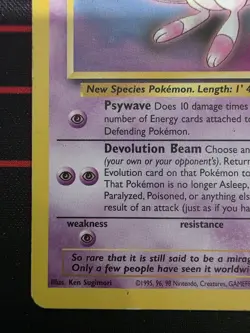 Pokemon TCG: Mew Promo 8 Non-Holo WOTC Black Star Promo HP - Image 4