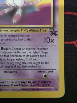 Pokemon TCG: Mew Promo 8 Non-Holo WOTC Black Star Promo HP - Image 5